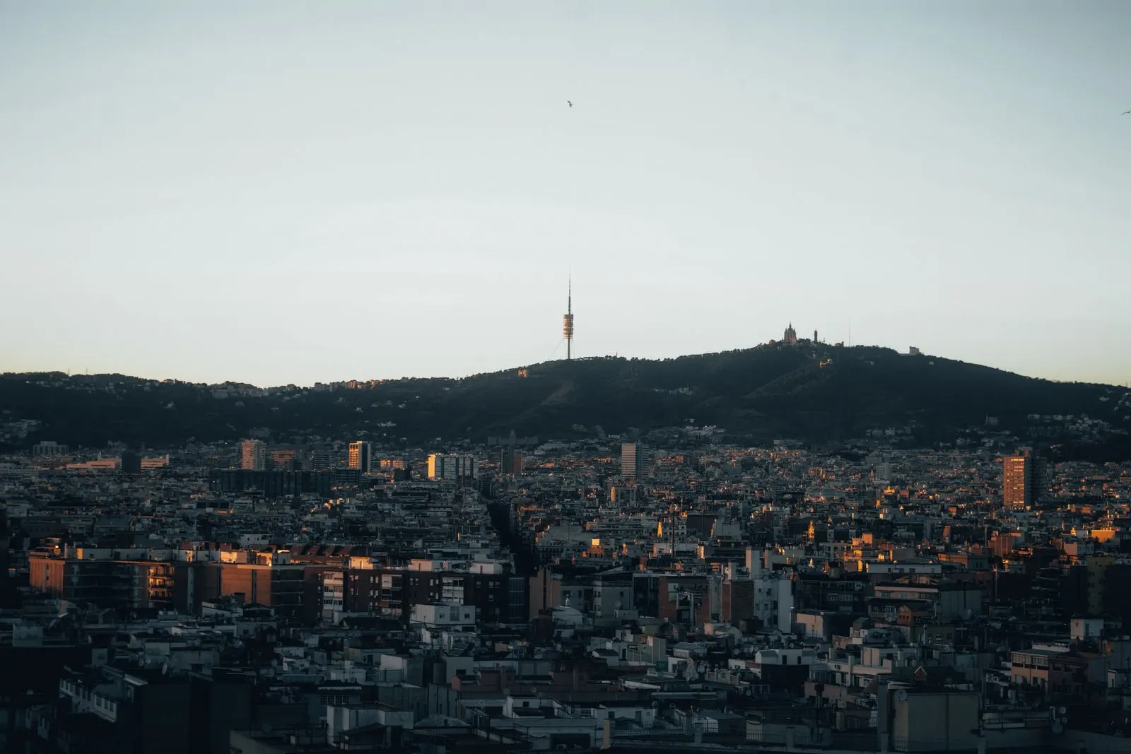Barcelona at dusk