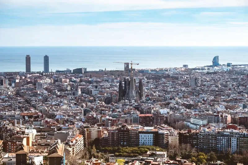 La costa de Barcelona des de l'aire