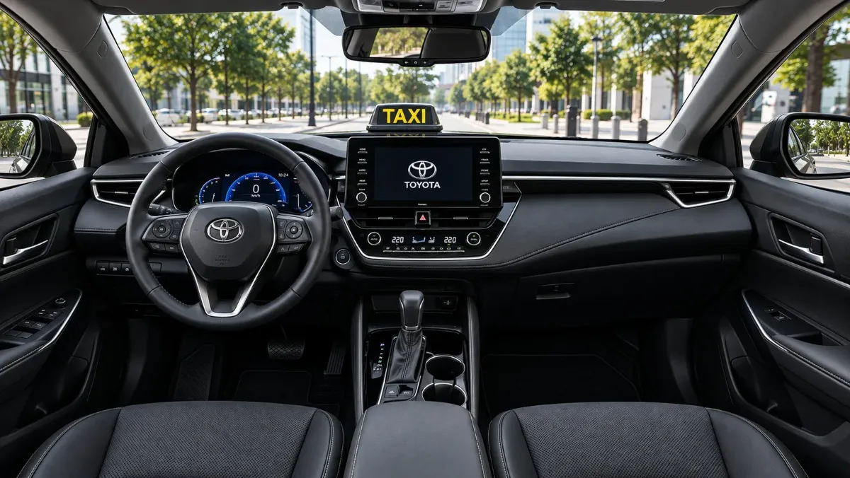 Tauler i seients davanters del taxi Toyota Corolla Hybrid